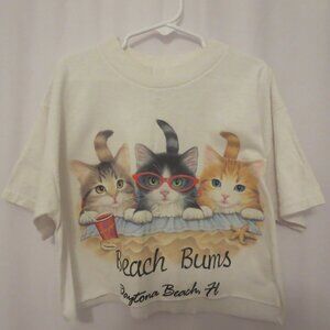 Vintage Kitten Girls Crop Top‎